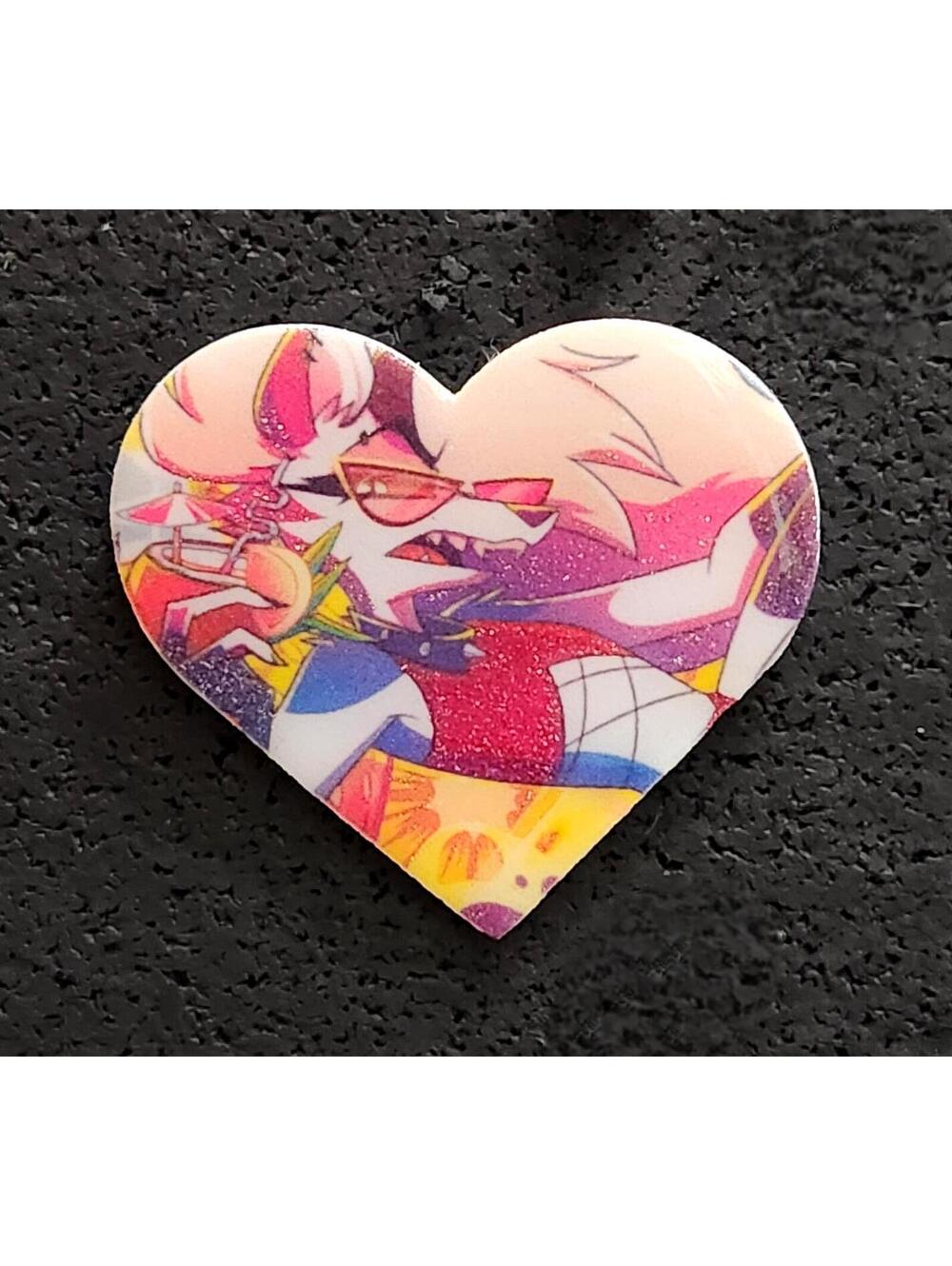 Loona glitter pin  - Helluva Boss